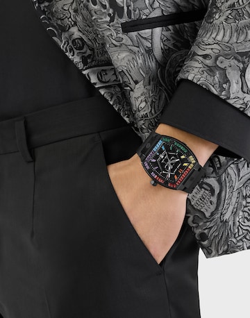 Philipp Plein - Reloj analógico ' Hexagon ' en negro: frente