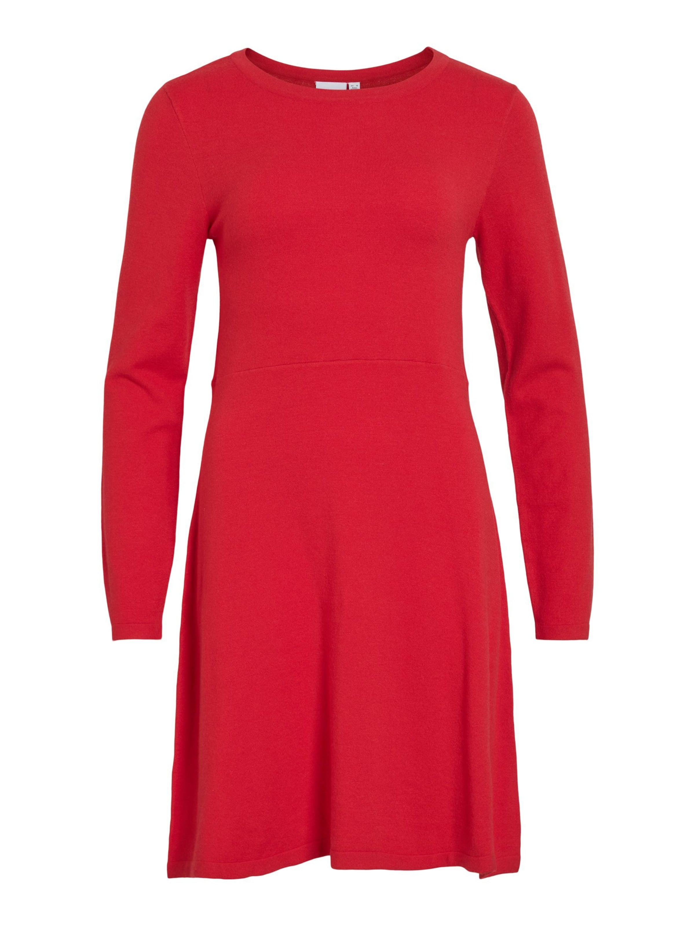 VILA Knitted dress 'HELLIE' in Red: front