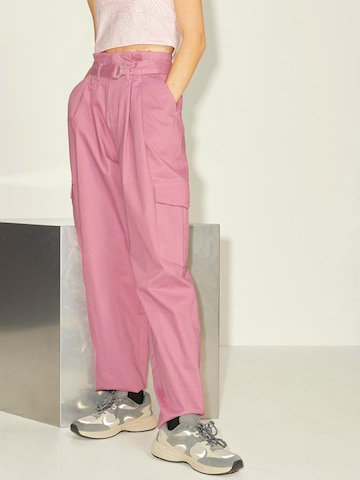 JJXX Tapered Pleat-Front Pants 'AUDREY' in Pink: front