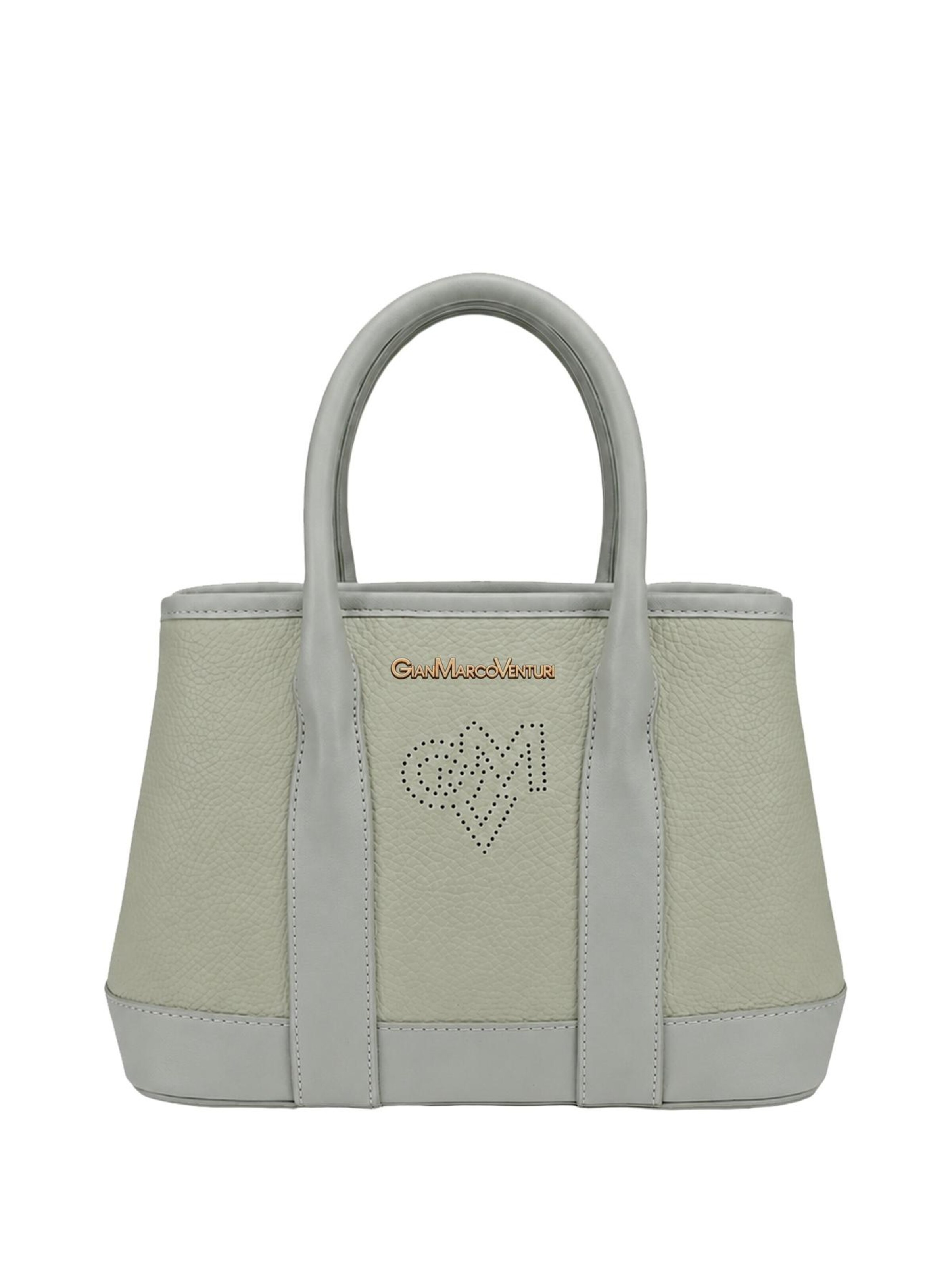 Borsa a spalla 'Borsa a Spalla Donna PVC Gianmarco Venturi con Zip e Cuore' di GianMarco Venturi in verde: frontale