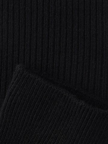 Von Jungfeld Socks 'Fine Ribbed' in Black