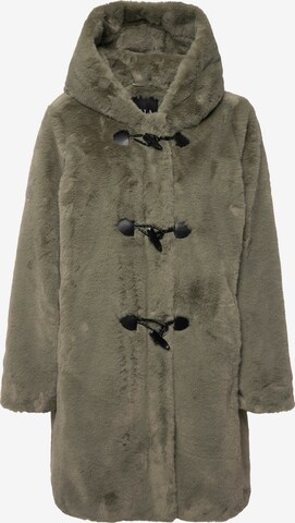 Ulla Popken Winter Coat in Green: front