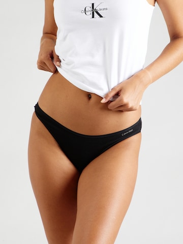 Calvin Klein UnderwearSlip 'Ideal Cotton' - crna boja: prednji dio