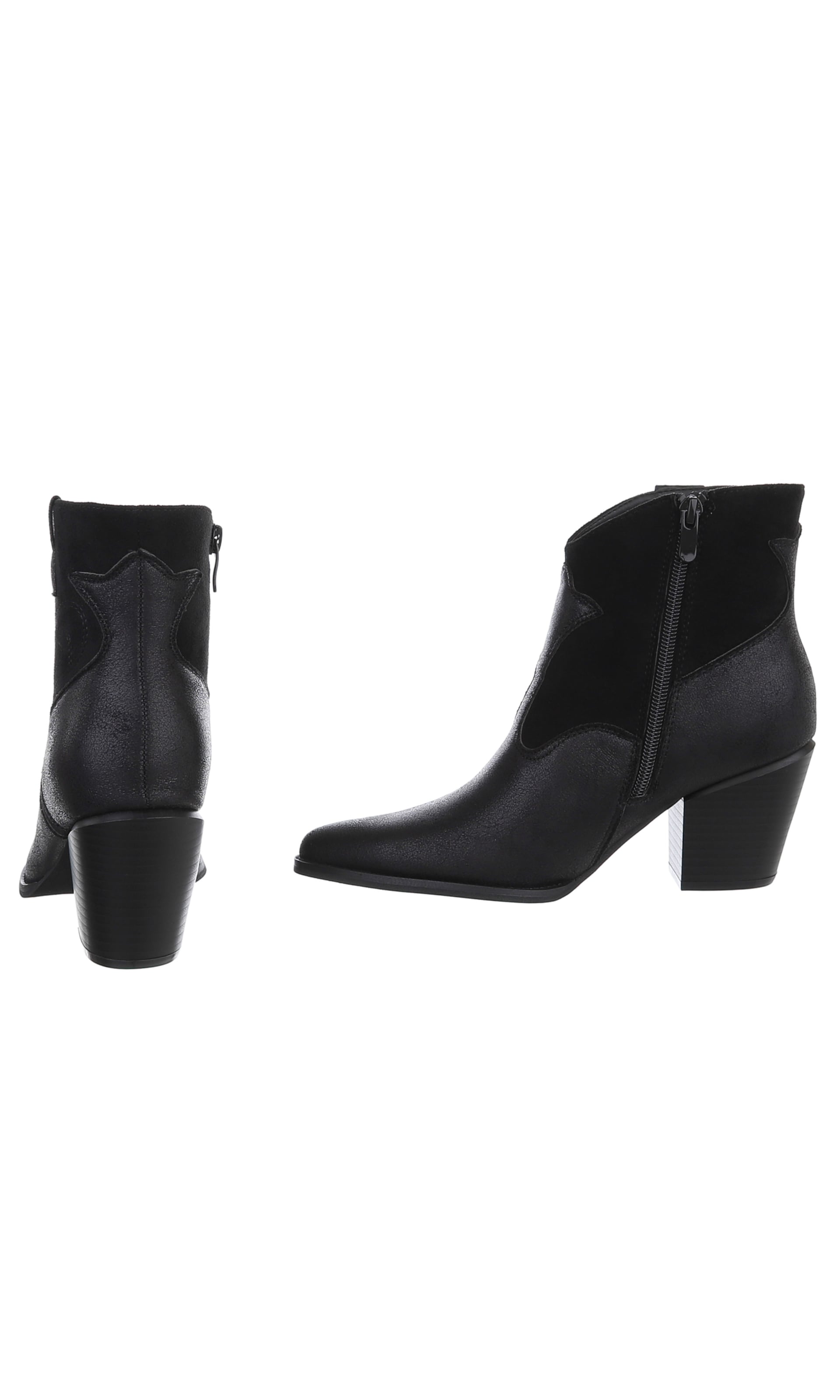 Ital-Design Cowboystiefel in Schwarz
