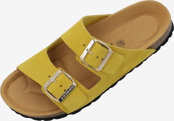 Palado Pantolette 'Korfu' in Gelb: Vorderseite