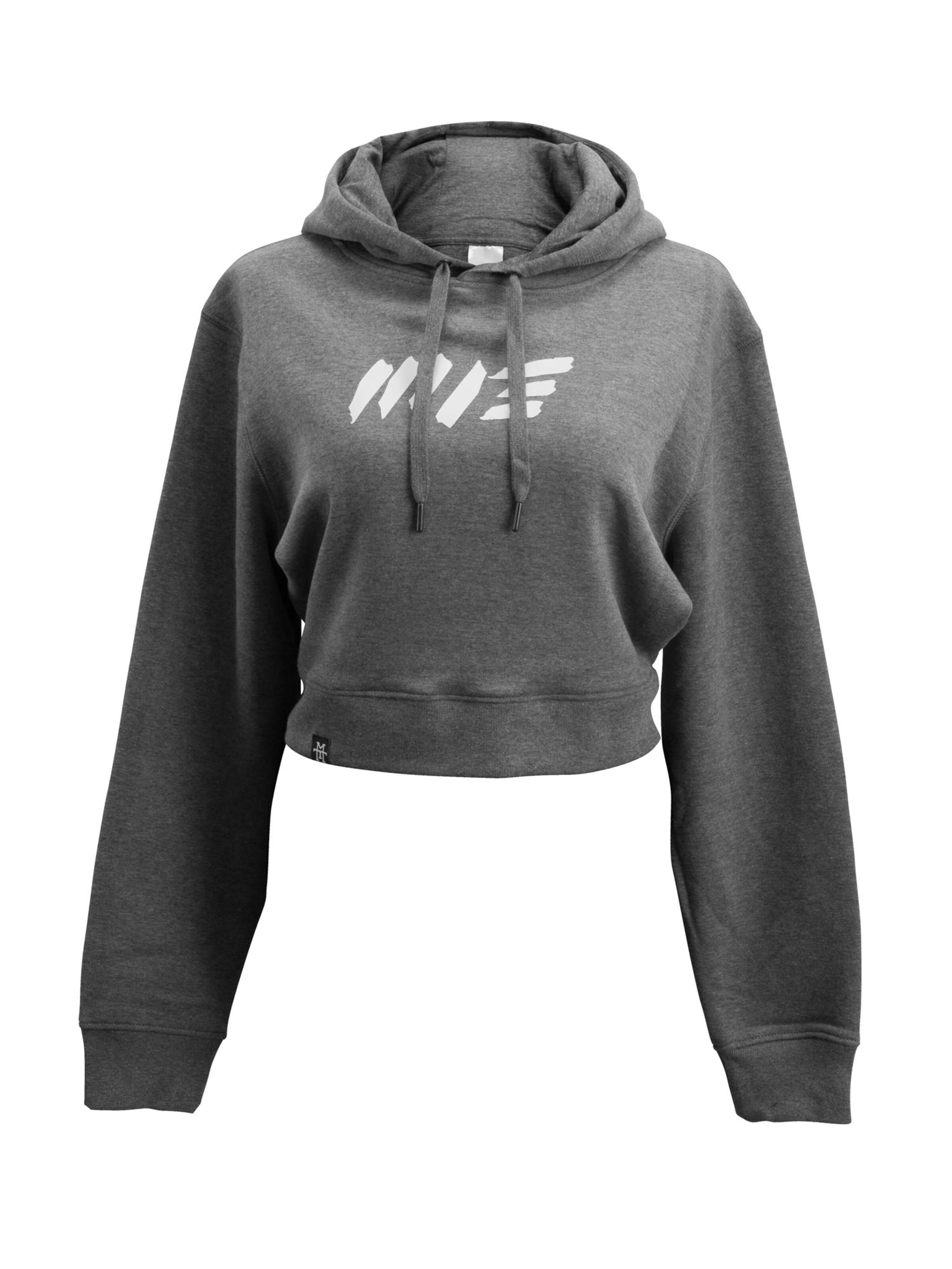 Manufaktur13 Sweatshirt 'Crop Hoodie' in Grey: front