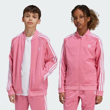 ADIDAS ORIGINALS - Sudadera con cremallera 'Adicolor' en rosa: frente