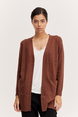 b.young Knit Cardigan 'NONINA' in Brown: front