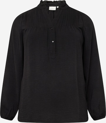 ONLY Carmakoma - Blusa 'TITA' en negro: frente