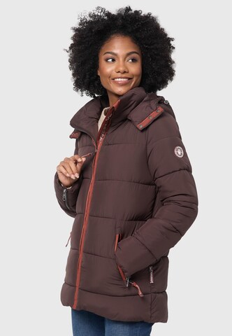 NAVAHOO Winter Jacket 'Wattewölkchen' in Brown