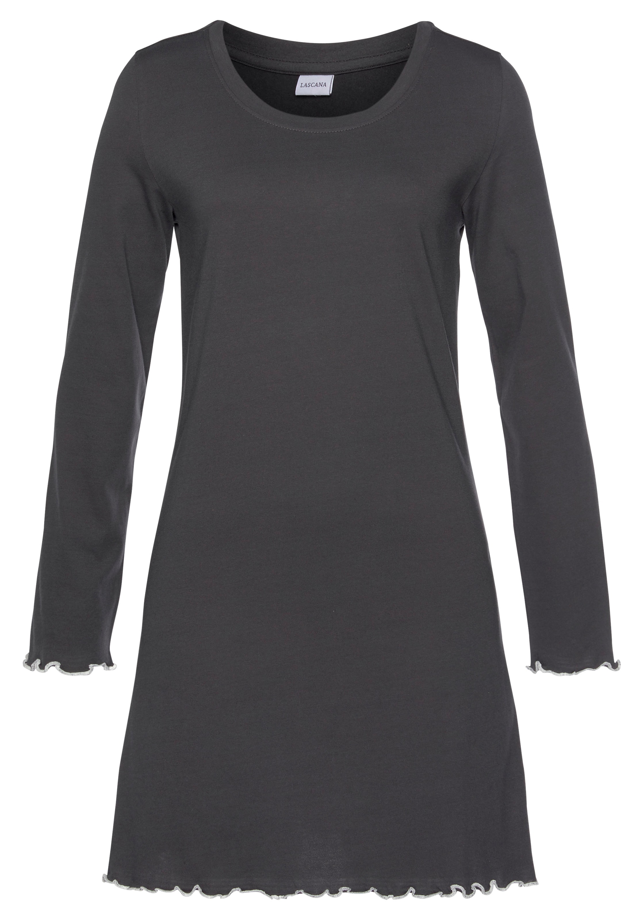 LASCANA Ночная рубашка в Серый: спереди