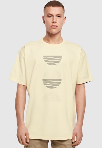T-Shirt 'Abstract Waves' Merchcode en jaune : devant