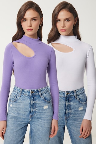 Happiness İstanbul Μπλουζάκι σε λιλά: μπροστά