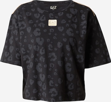 T-shirt EA7 Emporio Armani en noir : devant