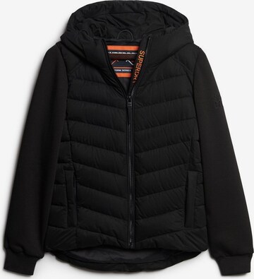 Superdry Übergangsjacke 'Storm Hybrid' in Schwarz: predná strana