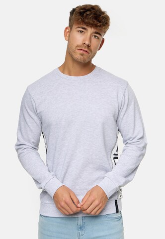 INDICODE JEANS Sweatshirt 'Nilon' in Grijs: voorkant