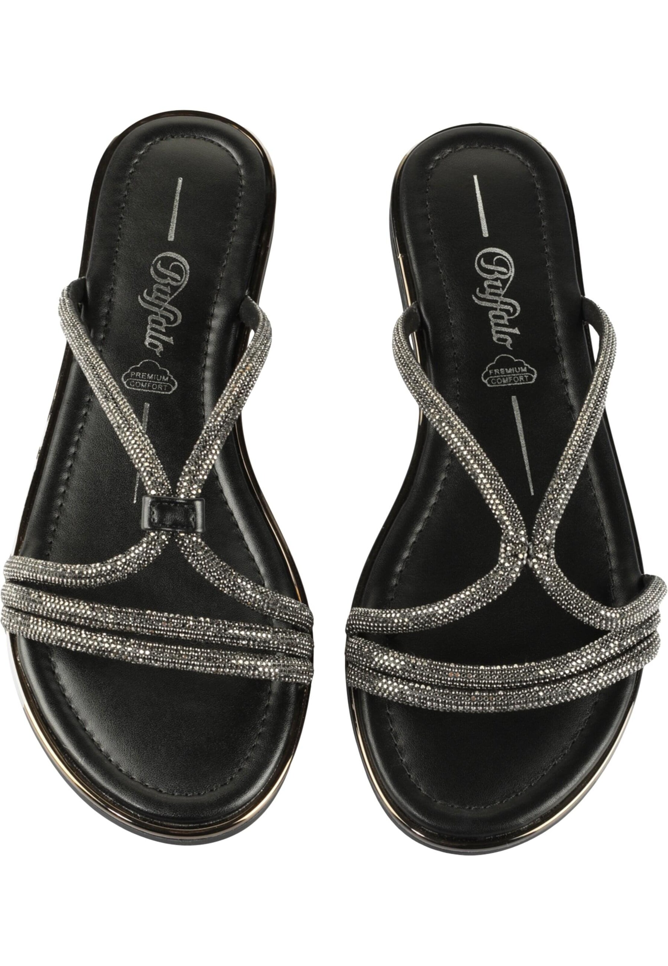 BUFFALO Pantofle 'Kira' – černá