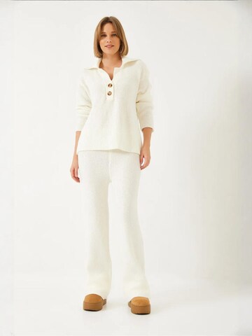Bianco Lucci Hausanzug 'Zweiteiliges Set'‌‌‌‌‌ in Beige
