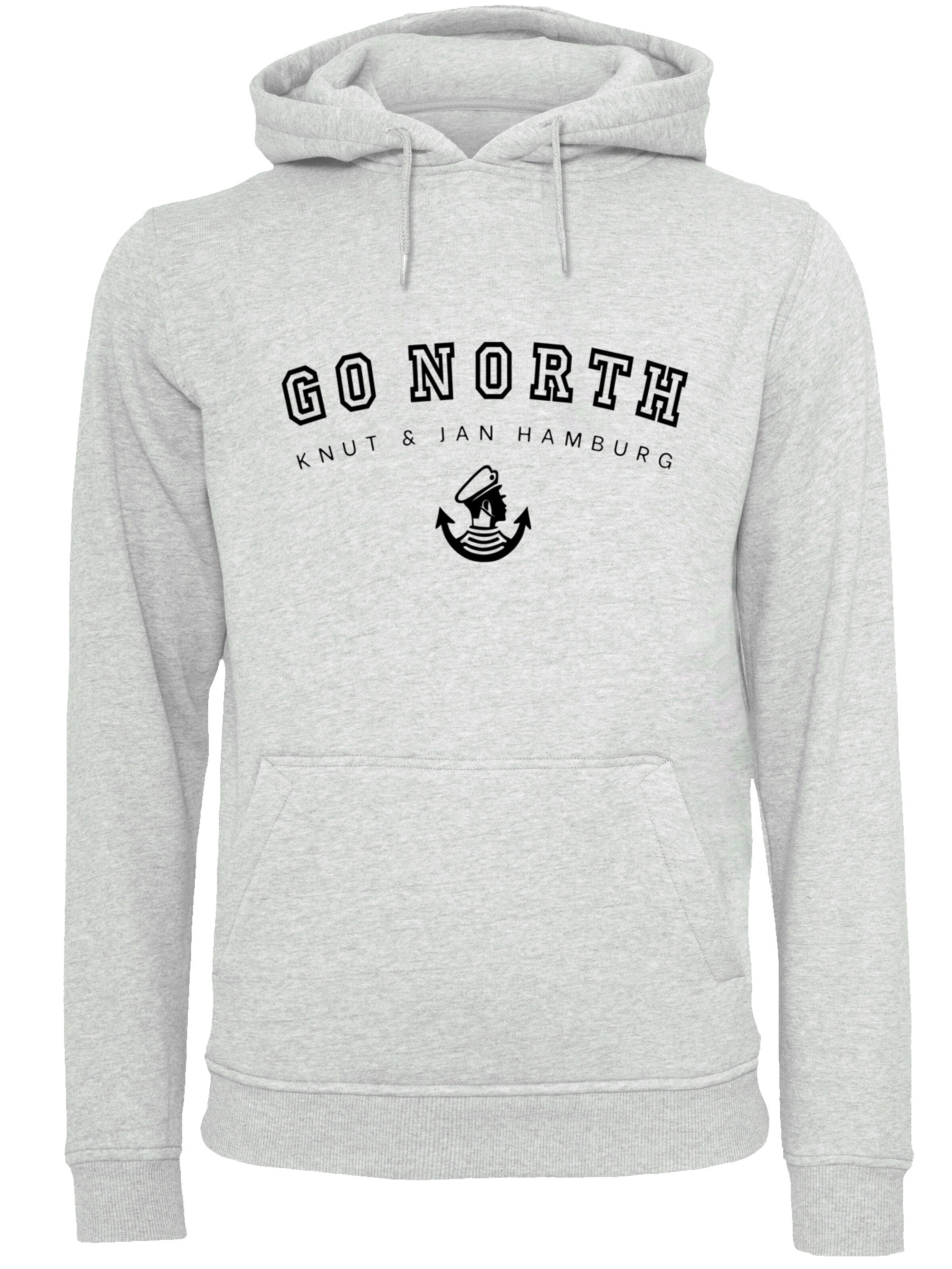 Sweat-shirt 'Go North' F4NT4STIC en gris : devant