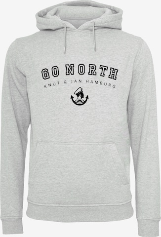 Sweat-shirt 'Go North' F4NT4STIC en gris : devant