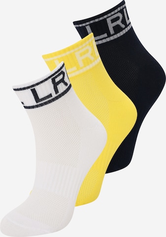 Chaussettes Lauren Ralph Lauren en jaune : devant