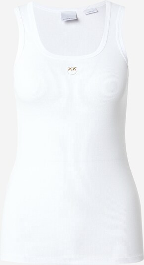 PINKO Top 'CALCOLATORE CANOTTIERA' in Gold / White, Item view