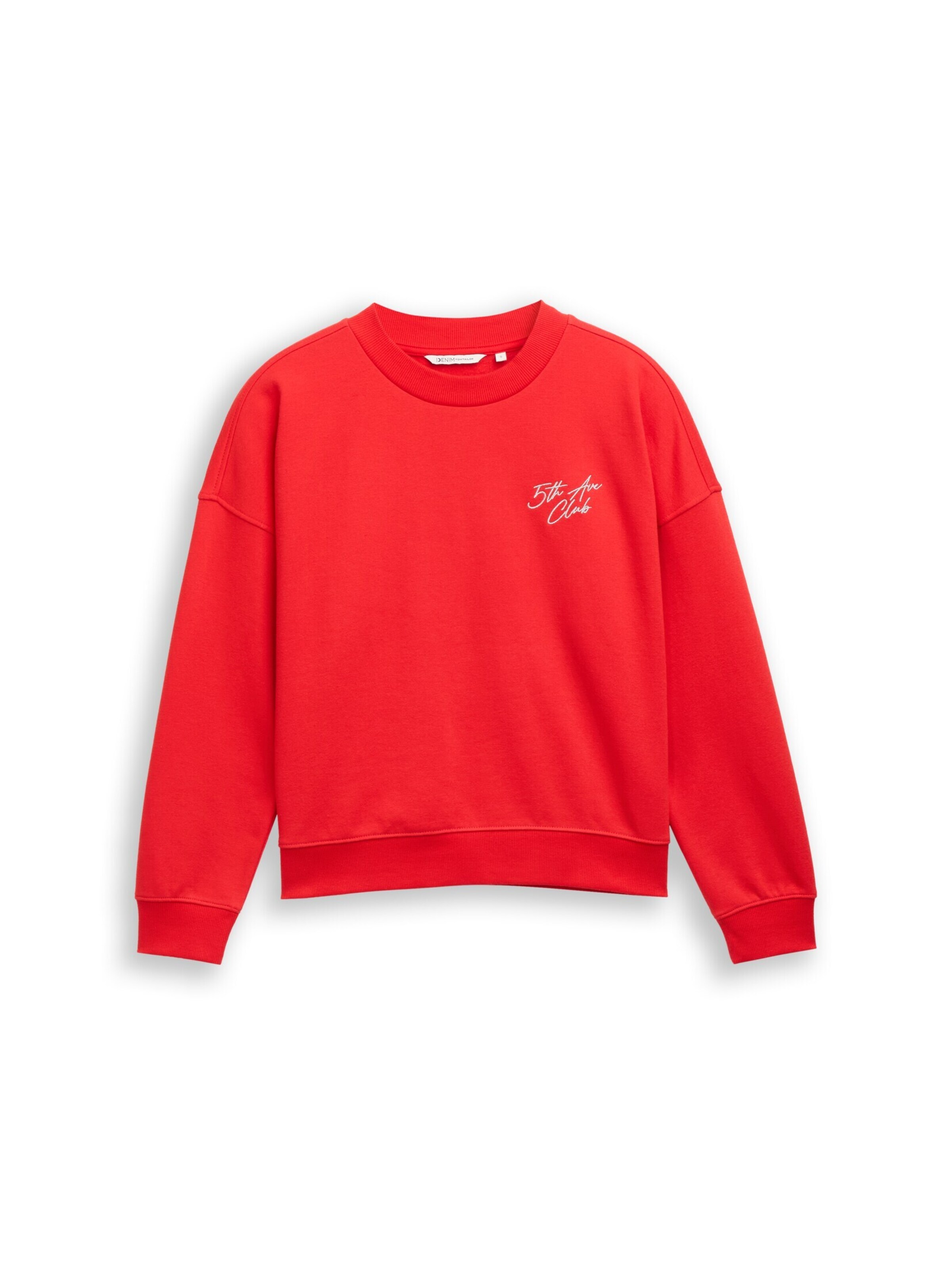 TOM TAILOR DENIM Sweatshirt in Red: front