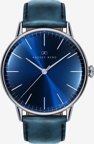 August Berg Analoog horloge in Blauw: voorkant