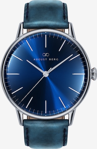 August Berg Analog Watch in Blue: front