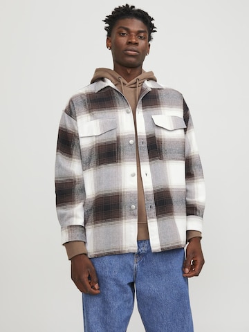 JACK & JONES Comfort fit Overhemd in Bruin: voorkant