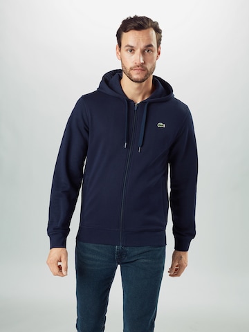 LACOSTE Regular fit Sweatjacka i blå: framsida