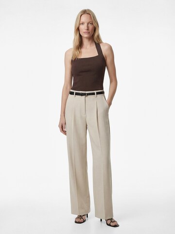 Koton Wide leg Pleat-front trousers in Beige