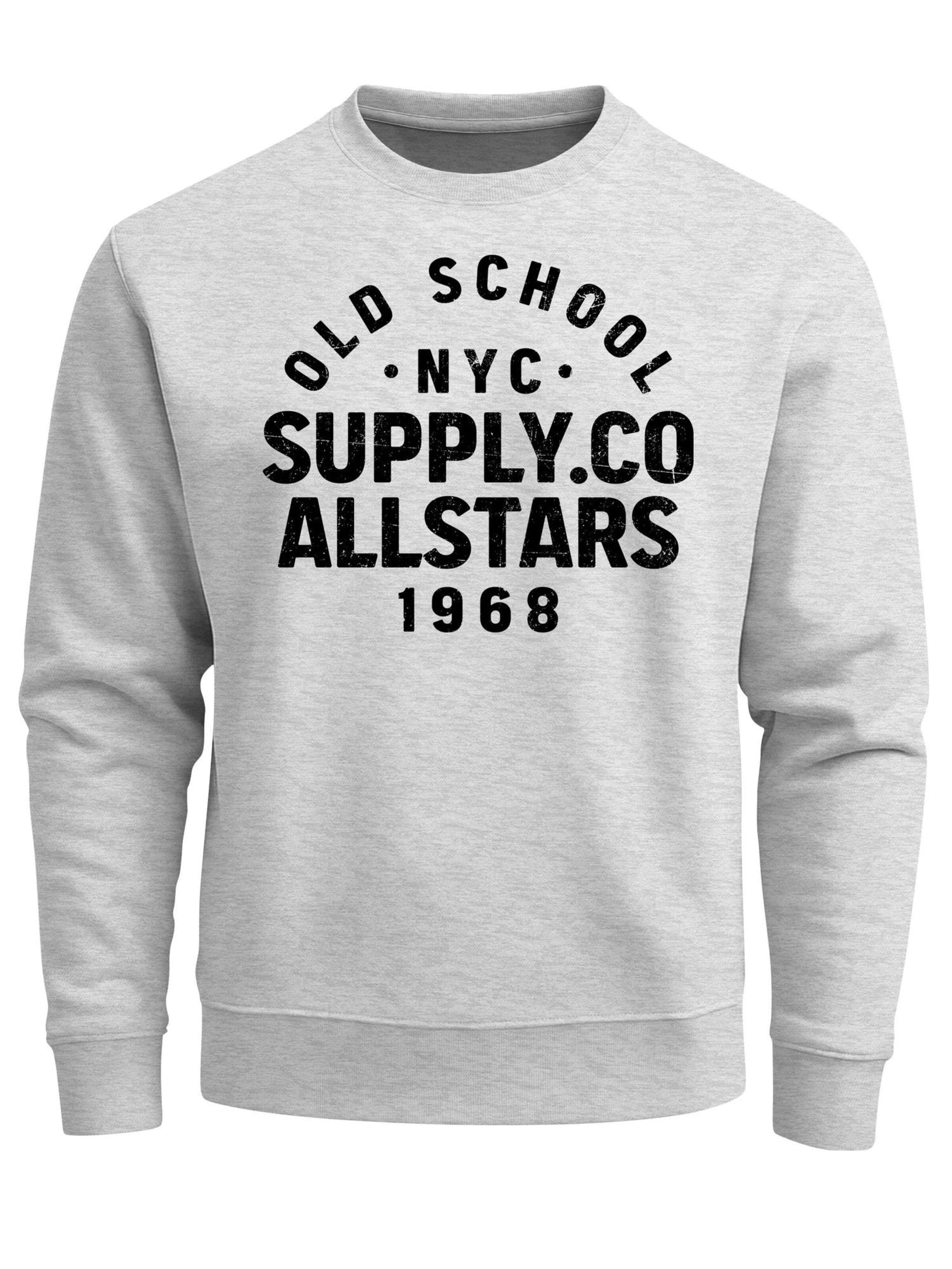 Neverless Sweatshirt 'Oldschool 3' in Grey: front