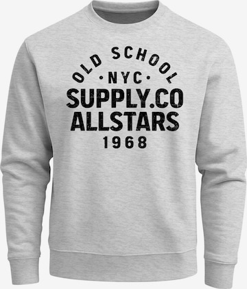 Neverless Sweatshirt 'Oldschool 3' in Grau: Vorderseite