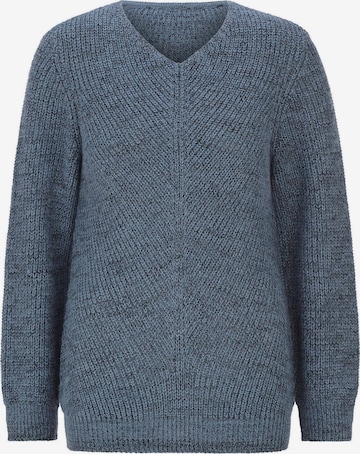 Goldner Pullover in Blau: Vorderseite