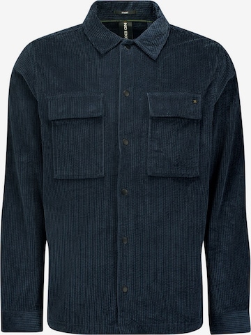 No Excess Regular fit Overhemd in Blauw: voorkant