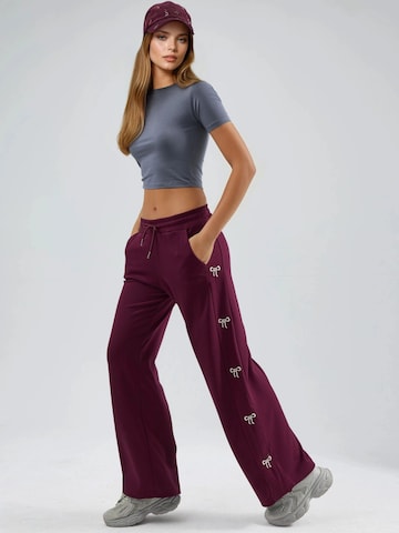 Hiccup - Loosefit Calças em vermelho