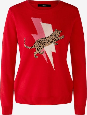 OUI - Pullover em vermelho: frente