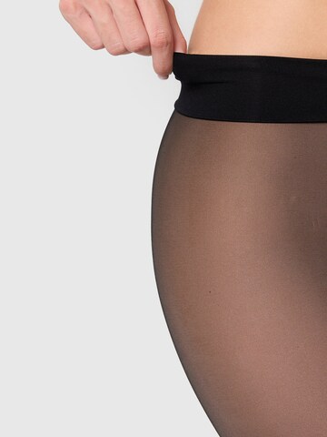 Nur Die Fijne panty 'Warm & Transparent' in Zwart