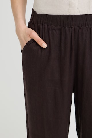 Pulz Wide leg Broek 'PZLuca' in Bruin