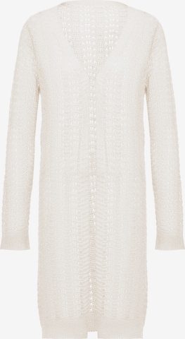 VERNOLE Knit Cardigan in White: front