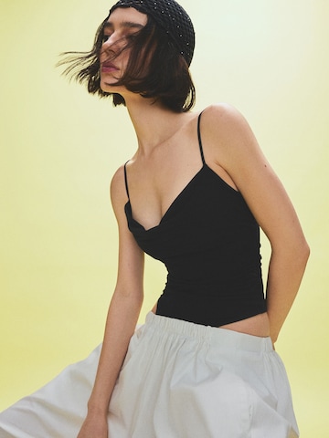 Shirtbody Bershka en noir