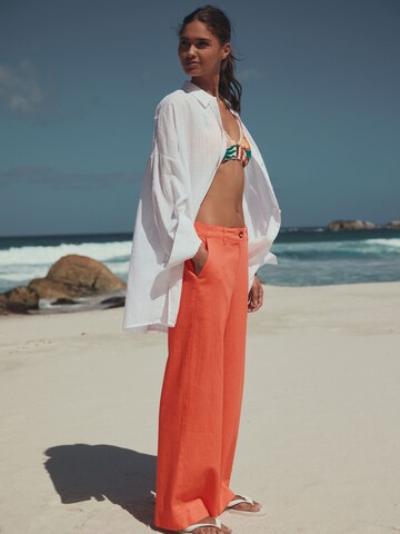 Next Široký strih Nohavice - Oranžová