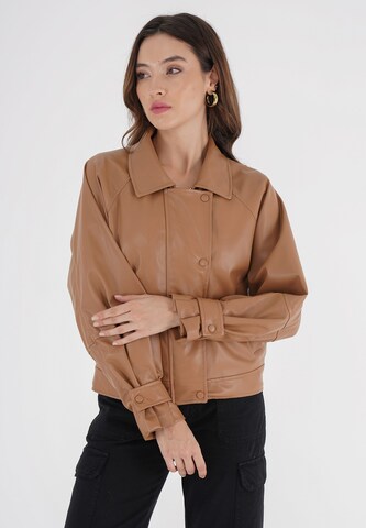 FRESHLIONS Between-season jacket 'Mina' in Brown: front