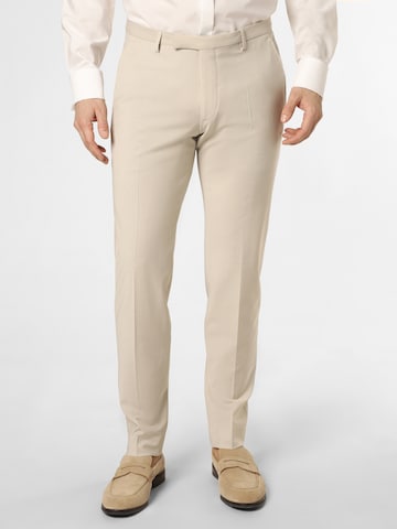 CINQUE Slim fit Pleated Pants in Beige: front