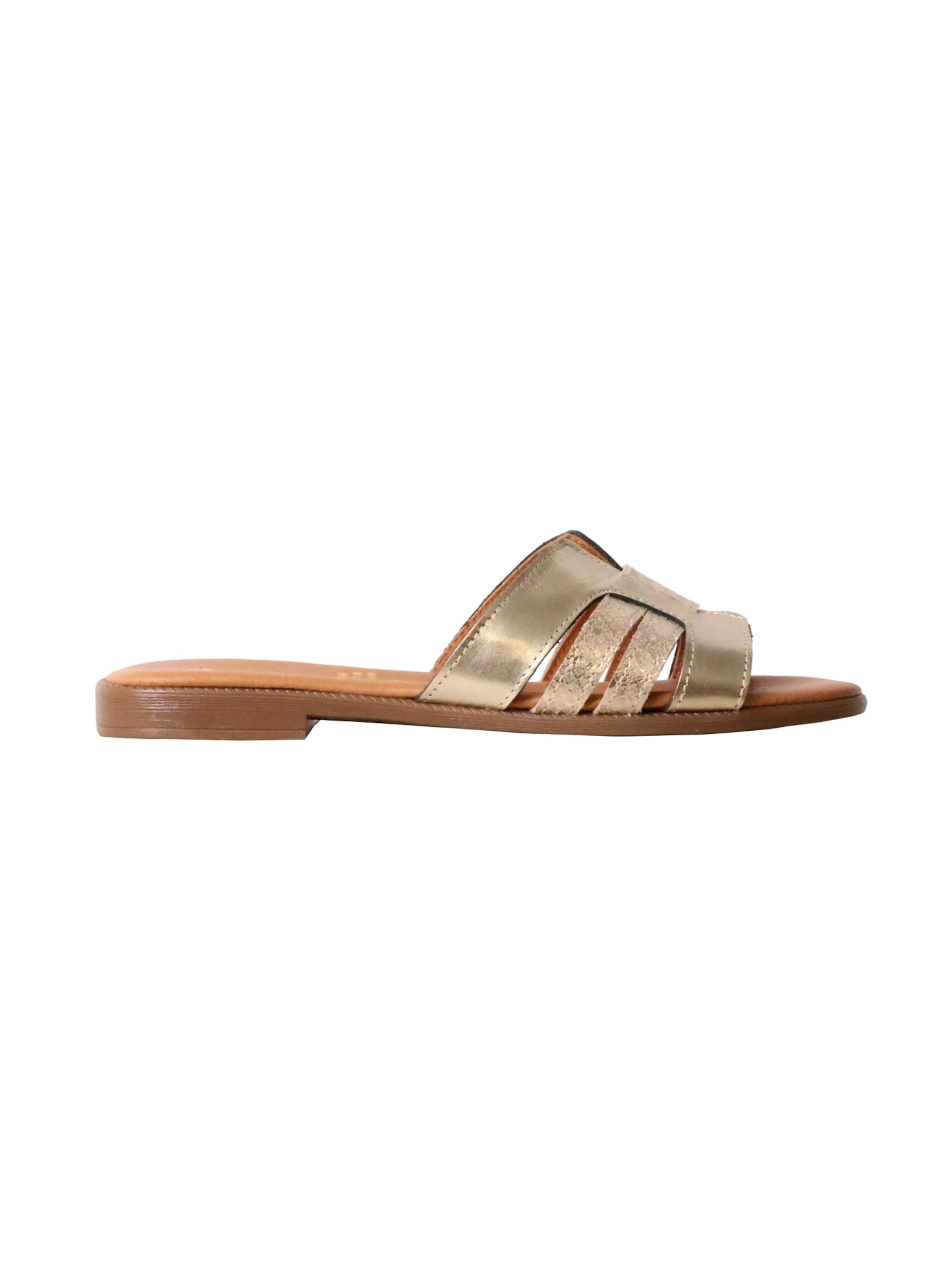 The Divine Factory Sandale‌‌ in Gold: Vorderseite