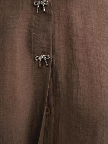 Camicia da donna di MixRay in marrone