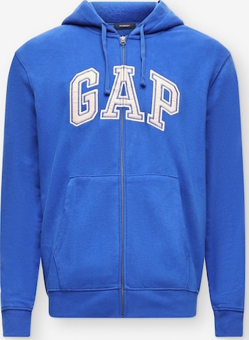 GAP Кофта на молнии в Синий: спереди