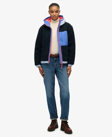 Superdry Fleece jas 'Die Vintage Sherpa' in Blauw