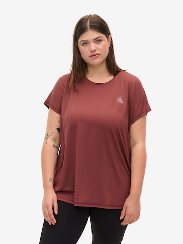 Active by Zizzi Functioneel shirt in Rood: voorkant